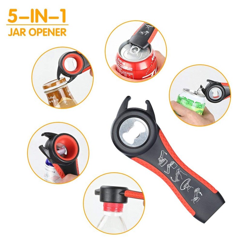Otstar Latest Jar Opener, 5 in 1 Multi Function Bottle