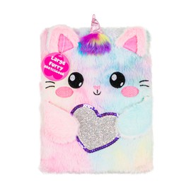 VOTUM Fuzzy Sketch Book: Cuaderno de bocetos de artista personalizado: bocetos, dibujo y garabatos creativos Cuaderno y cuaderno de bocetos para dibujar y diario (unicornio de gato)
