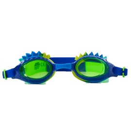 Bling 2O - anteojos de natación marcianas verdes para niños con protección UV (mayores de 3 años) - Sin látex, 100% silicona, incluye protección antivaho y UV, cubierta protectora dura y pieza de