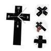 Ciieeo Mute Wall Clock Novelty Cross Shaped Decorative Clock for