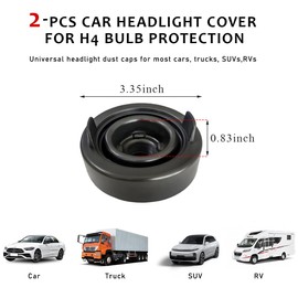 KVAEY 2 PCS Car Headlight Dust Caps, Automotive Rubber Sealing Cap Dust Cover for Headlight Protection, Universal Headlight Dust Cover Fit Most Cars Trucks SUVs, Car Accessories