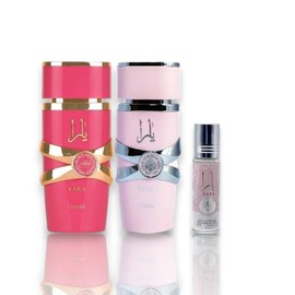Lattafa Perfumes | Yara + Yara Candy + Yara Roll on Oil | 3 - Piece Multi Pack Fragrance Set For Women