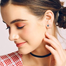 Aurora Tears Capricorn Stud Earrings 925 Sterling Sliver 12 Zodiac Sign Constellation Horoscope with Mystic Rainbow Topaz Jewellery Gift for Women and Girls DE0245M