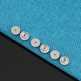 AKRUWELRY - Juego de 6 aretes de acero inoxidable, oro blanco, con cierre grande y respaldo cómodo