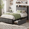 GarveeHome Twin Size Bed Frame with 2 Storage Drawers and