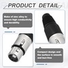 sourcing map 4pcs 5 Pin XLR Female Connector, Microphone Audio