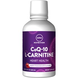 MRM Nutrition CoQ-10 L-Carnitine Liquid | Cherry Pomegranate Flavored | Energy + Antioxidants | Naturally derived CoQ-10 | 32 Servings