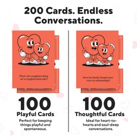 Pulitymet Conversation Cards for Couples Card Game, 200 Dares & Questions for Your Partner, Couples Games for Adults to Build up Intimacy