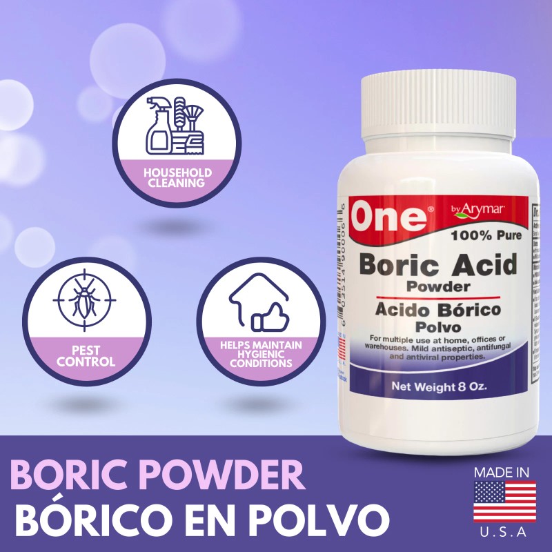 Arymar 100% Pure Boric Powder Granulated, Multi-Purpose Cleaner 8 fl