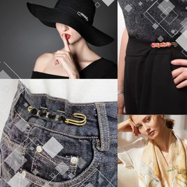 5 Pcs Fashion Pearl Brooch,Sweater Shawl Clip Double Faux Pearl Brooches Waist Pants Extender Safety Pins