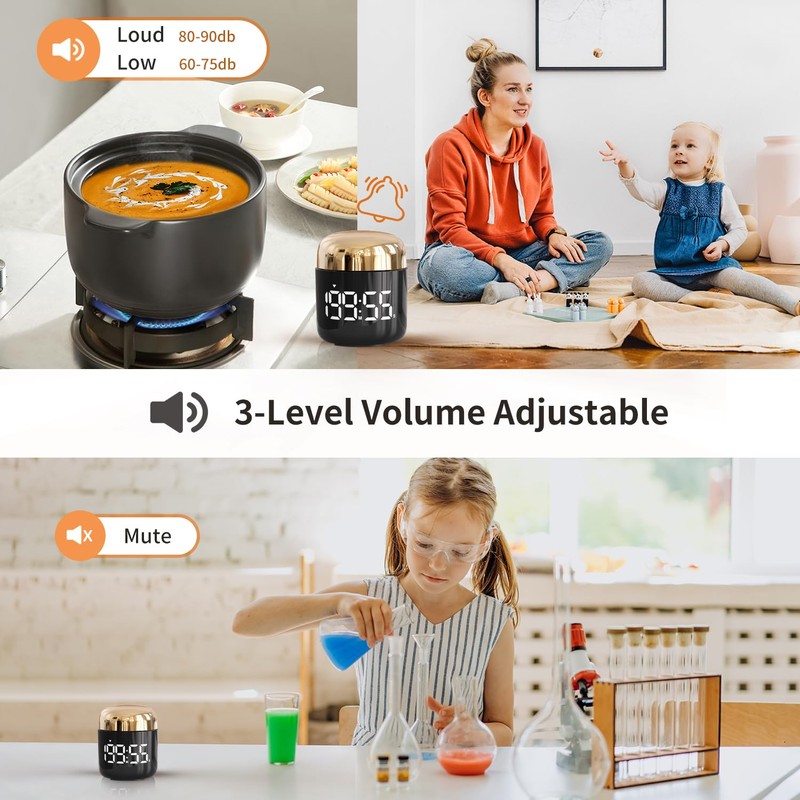MeesMeek Digital Kitchen Timer,Countdown Countup Timer with Large LED Display
