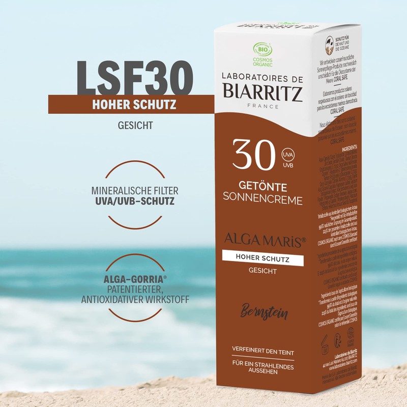 Laboratoires de Biarritz - Tinted Sun Cream Face - Amber