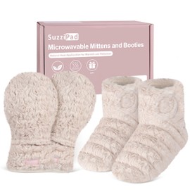 SuzziPad Microwavable Hand Warmers and Heated Booties, Heated Hand Mitts and Feet Warmers for Fatigue and Discomfort, Cold Feet Reliever for Bed, Ideal Choice for Women & Men in Cold Day, L