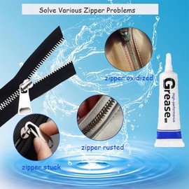 4 Pack Zipper and Snap Lubricant Greases for Zippers and Snap Waterproof Long Lasting Universal Zipper Grease for Clothes, Wetsuit, Dive Suit, Hunting Clothes Ice Fishing Tents Blinds