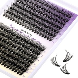 DIY Lash Clusters Natural Wispy: 240Pcs, 30D+40D, Wendy, Ultra-light, Natural, Wispy, Waterproof, Cat Eye, D Curl, 12-16mm Mixed, RR126