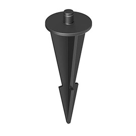 ledscom.de Garden Ground Spike for Solar Paving Stone Broslo Black, 8 cm, 30 mm Diameter, Solar Light, Solar Lamp, Solar Stone, Garden Light, Mounting, Outdoor, Outdoor Light
