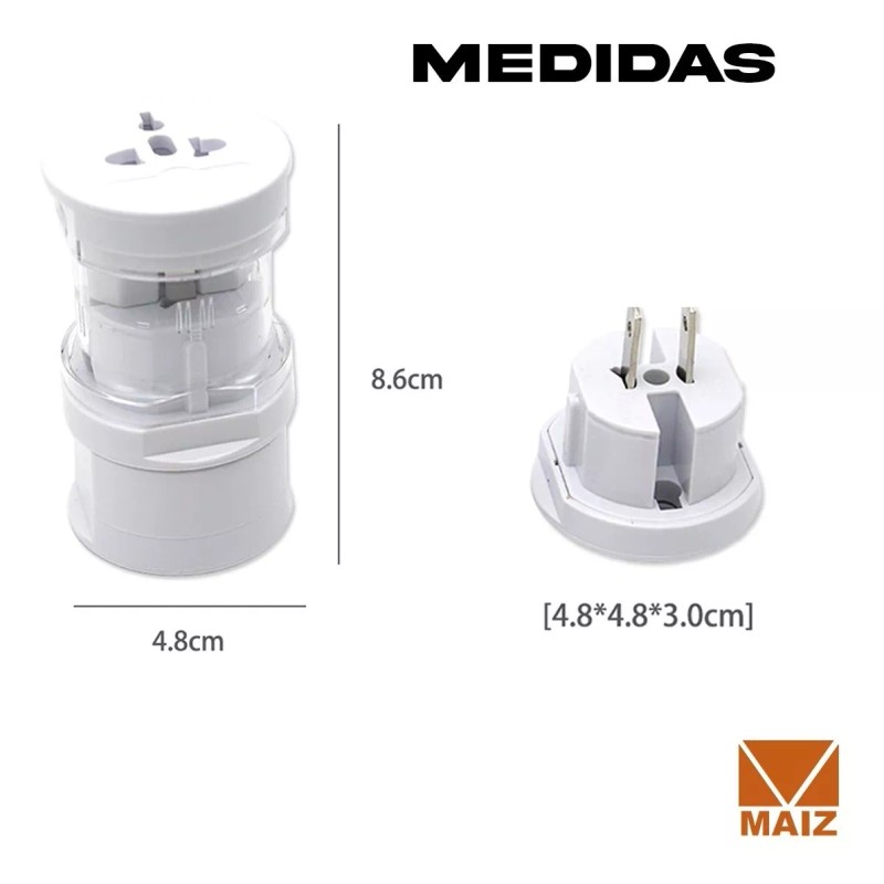 Maíz Adaptador Convertidor Clavija Corriente Universal Viaje