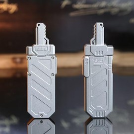 K-ECR Cracked Sky Sword EDC Fidget Toy - Metal Slider Desk Gadget for Office Stress Relief, Cool Tactile Gift for Men & Adults (Silver)