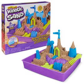 Kinetic Sand, Deluxe Beach Castle Playset with 2.5lbs Play Sand, Tools & Molds, Sensory Toys for Kids Ages 5 and up