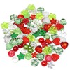 100pcs Christmas Acrylic Resin Flat Back Buttons for Card Making