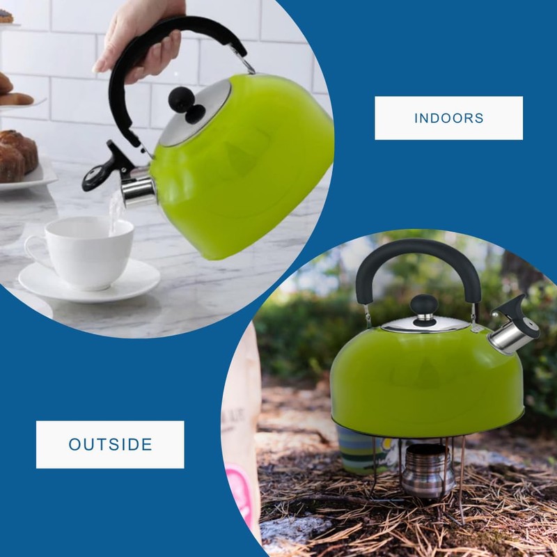 Premium Stainless Steel Whistling Kettle | 10 Colors | Stove