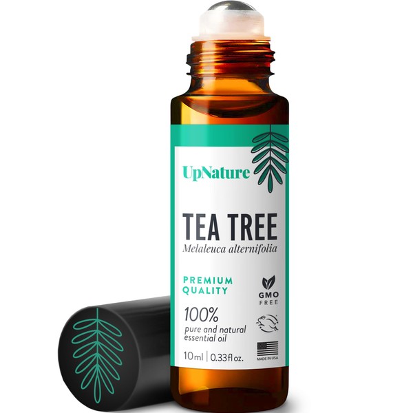 Tea Tree Oil Roll On - Tea Tree Essential Oils for Skin Care, Tea Tree Oil for Hair & Healthy Toenail - Premium Quality, Therapeutic Grade Aromatherapy Oil for Hair Skin and Nails