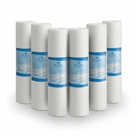 Bellerofonte Sediment Filter 10 Inch 25 Micron in Polypropylene Removes Sand, Rust Particles and Floating Contaminants up to 25 Microns 6 Pieces