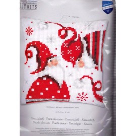 Vervaco DIY Vervaco Christmas Gnomes Chunky Needlepoint Cushion Pillow Top Kit 16"
