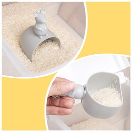 PengLAI Measuring Cups Measuring Spoons, 2 Pcs Mouse Plastic Measuring Cups Rice Spoon Multifunctional Cartoon for Home Essentials
