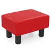 Giantex Small Foot Stool Ottoman, PU Leather Footrest with Storage,