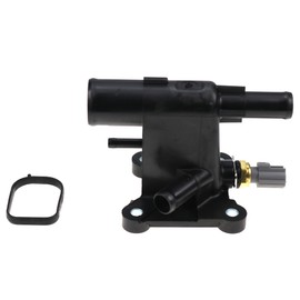 YQABLE CP9Z-8K556-B Thermostat Housing Water Outlet W/Temp. Sensor for 2012-2018 Ford Focus S SE SEL Titanium 2.0L L4
