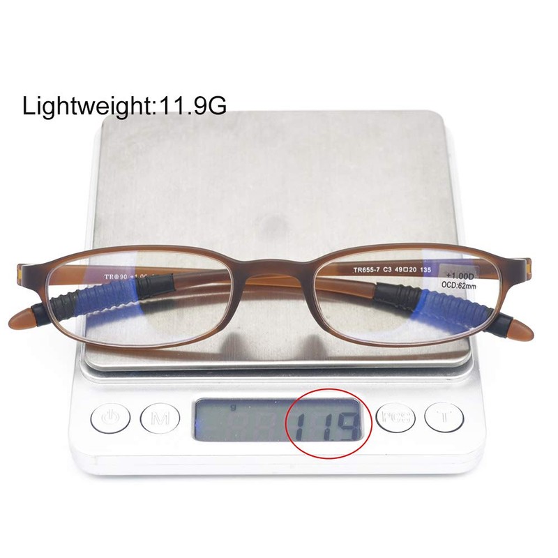 Mcoorn Anti Reflective Coating Reading Glasses(Flexible and Light) Plastic Portable