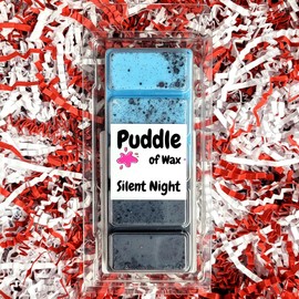 Puddle of Wax - Silent Night Soy Wax Melt Snap Bar - 50g - Christmas Scent - Vegan Friendly - Made in the UK