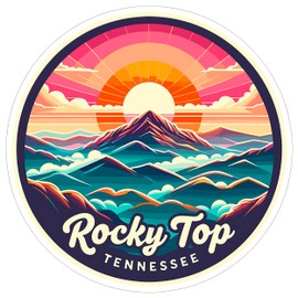 Rocky Top Tennessee Sticker 4 Inch City Travel Souvenir Destination - Waterproof Vinyl Decal for Laptop Water Bottle Car Tumbler - Durable Aesthetic Long-Lasting Stickers for Adults ID44990