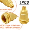 Joywayus Brass QCC1 Nut Propane Gas Adapter with 1/4 Inch