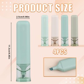 PEUTIER 4Pcs Glitter Highlighters, Cute Glitter Highlighter Markers Aesthetic Bible Sparkly Highlighter Pen No Bleed Highlighting for Children Men Women