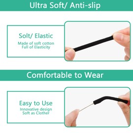 Eye Glasses Ear Grippers-4 pcs Comfortable Eyeglasses Ear Cushions, relieves Ear Fatigue and Pain, Prevents Slipping, fits All Eyeglasses, Suitable for Men, Women, Children