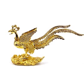 Golden Phoenix Incense Holder for Incense Incense Stand, Metal Figurine, Can Also Be Used on Figurines, Includes Pouch, Incense Burner, Interior Decoration