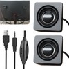 WIYETY Mini Speaker 3.5 mm TRS, 1 Pair USB Speakers,