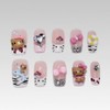 Handmade Press On Nails French Leopard Medium Square Fake Nails