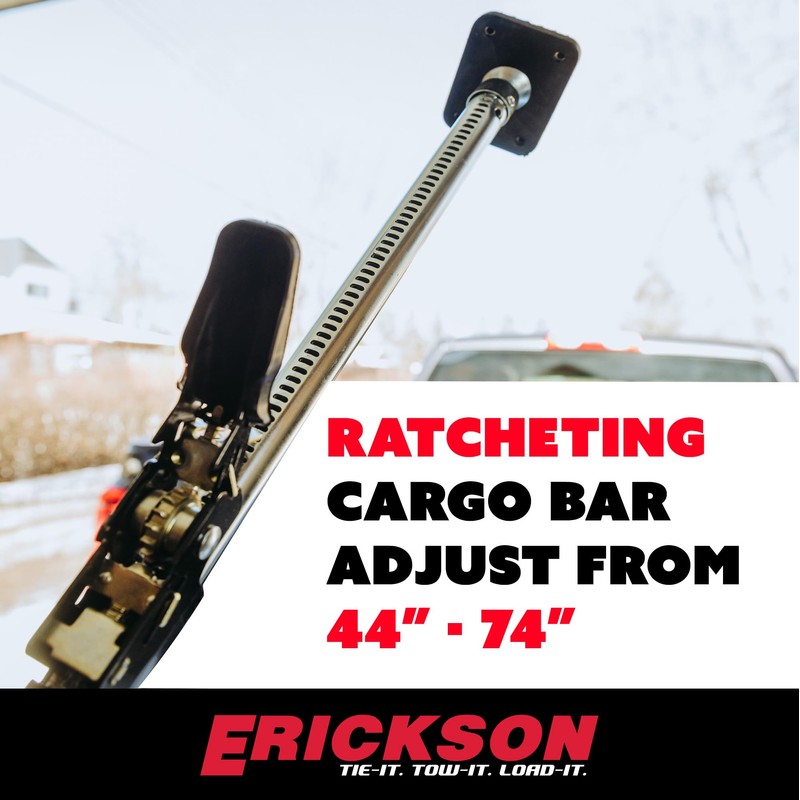Erickson Ratcheting Cargo Bar, Adjustable from 44" to 74", Includes