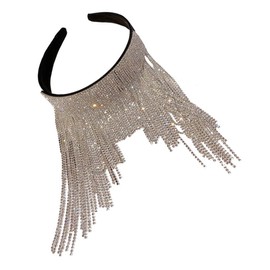 Gatuida Sparkly Rhinestone Tassel Hairband Elegant Head Decor for Women Lightweight Accessory for All Hairstyles and Colors for Friends