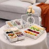 Divided Serving Tray with Lid & Handle| Multi-Purposed Snackle Box