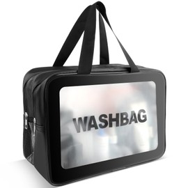 Cosmetic bag, make-up bag with large capacity, storage bag, cosmetic bag, aircraft dry and wet separation, portable waterproof toiletry bag, for travel, business, travel, bathrooms