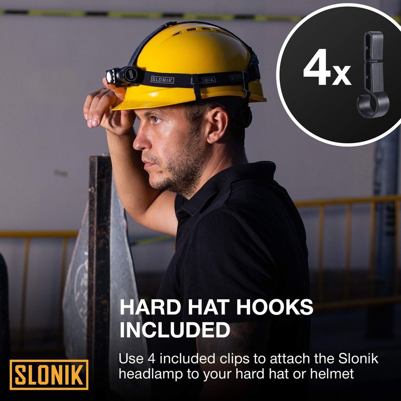 SLONIK Headlamp Rechargeable - 1000 Lumen LED USB Rechargeable Headlight