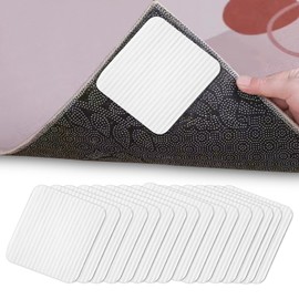 Teppich Antirutschunterlage, 16pcs Antirutschmatte für Teppich, Teppichunterlagen rutschfest und Waschbarer Greifer, für Hartholzböden rutschfest Teppichstopper 10cmx10cm