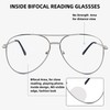 SOPHILY 3 Pack Bifocal Reading Glasses for Women Men, Aviator