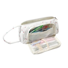 OZAOZ Large Pencil Case Pouch School Supplies Aesthetic Stationery Pen Bag for Girls Kids (D Cherry)