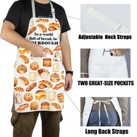 CENWA In a World Full of Bread Be Sourdough Bread Baking Apron Baker Gift Kitchen Decor Bread Lover Gifts (full of bread UK)
