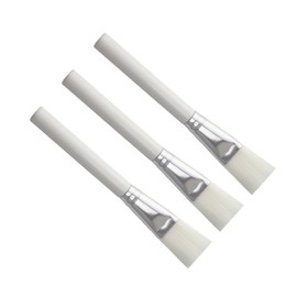 minkissy 3pcs Mask Diy Skin Care White Wooden Brush Soft Fur